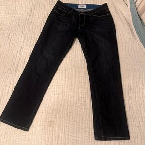 PAIGE dark wash blue Straight Leg Jeans 27